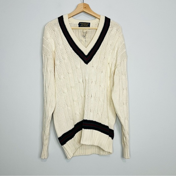 NWT Vintage Brooks Brother Knitted Tennis Sweater Large - Picture 2 of 6